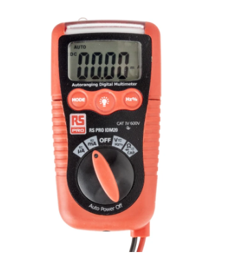 RS PRO IDM20 Handheld Digital Multimeter, 200mA ac Max, 200mA dc Max, 600V ac Max 123-1930