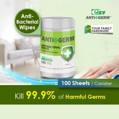 EzyWipes Antigerm Antibacterial Wipes (100's)