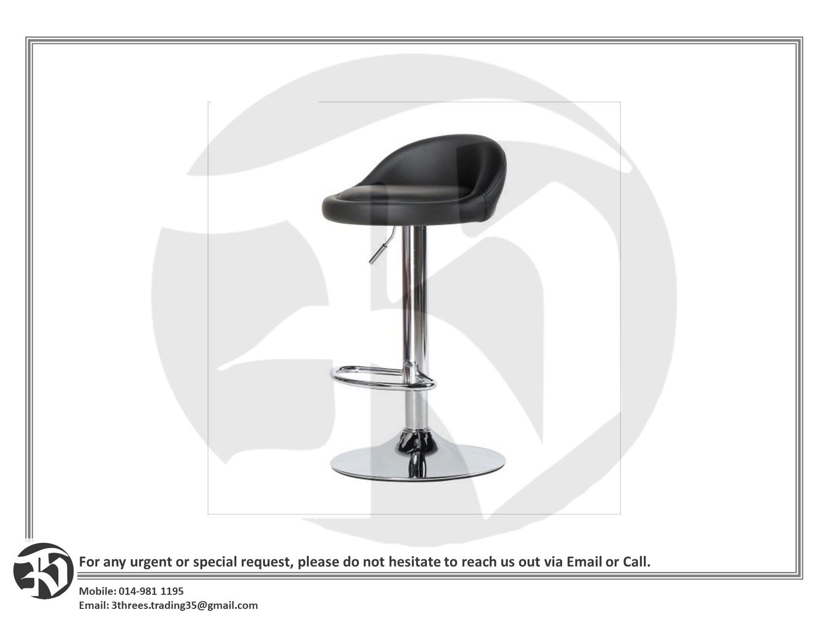 Bar Stool/High Stool Swivel (Self Assemble)