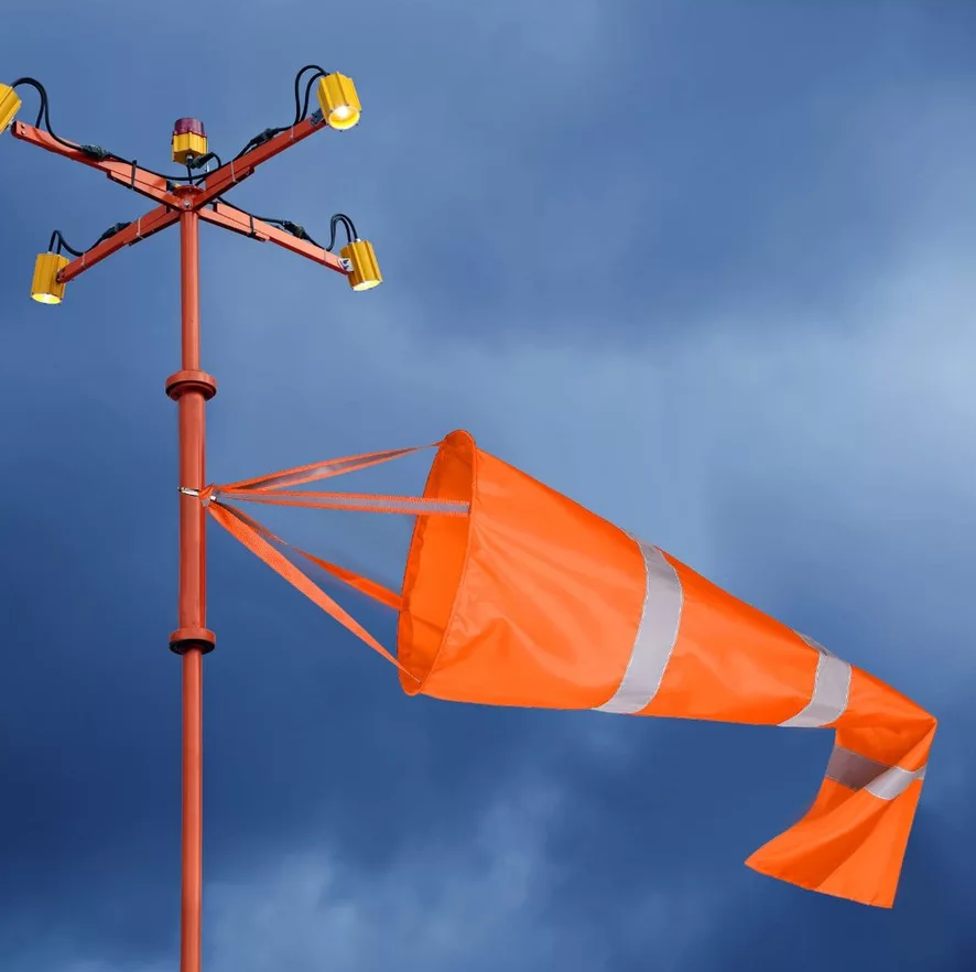1.5m Airport Windsocks Measurement Sock Bag / Reflective Windsock / Outdoor Aviation Flag / Wind Direction Indicators