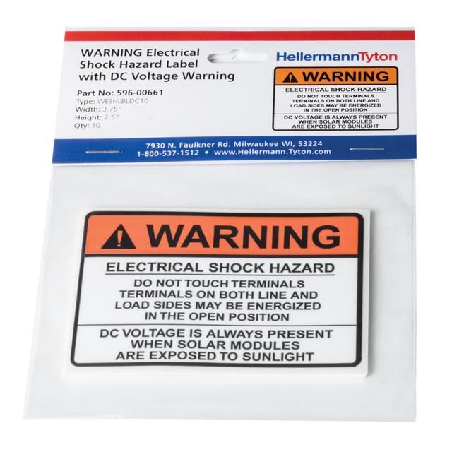 HellermannTyton Arc Flash Hazard Sticker