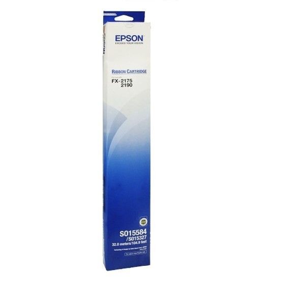 Genuine Malaysia Epson Warranty - Original New Epson S015584 S015327 Ribbon Cartridge Black For FX-2175 FX-2190 FX-2190II FX-2190IIN Dot Matrix Printer