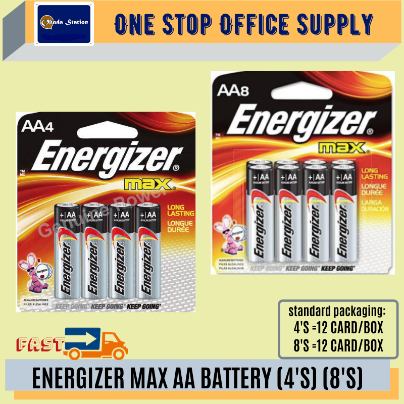ENERGIZER BATTERY ALKALINE - AA / ENERGIZER AA / BATTERY AA / ENERGIZER BATTERY / #-(2'S) (4'S) (6'S) / BATERI 2A