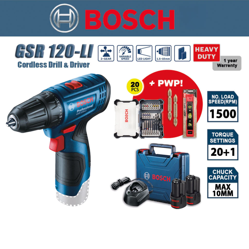 BOSCH GSR 120-LI 12V Cordless Drill Driver