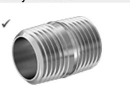 NPT A105N HEX NIPPLE - 3/4" X 3000#