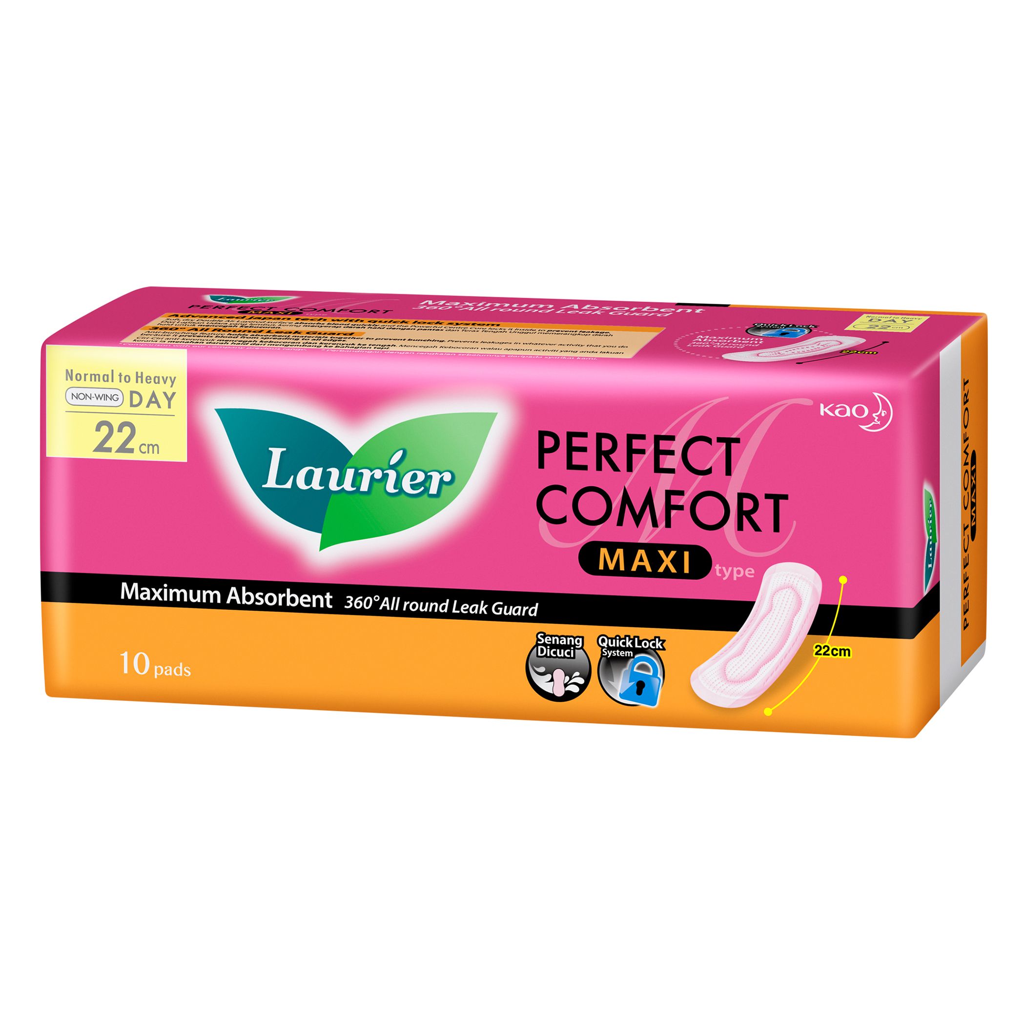 Loose 1 Pack x 10pcs Laurier Perfect Comfort Maxi 22cm