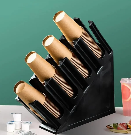 Plastic Cup Holder Rack (Oblique Four Grid)