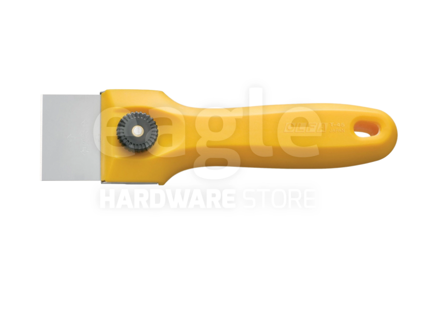 OLFA T-45 HANDY SCRAPER WITH UNIQUE MULTI-EDGED ARC BLADE
