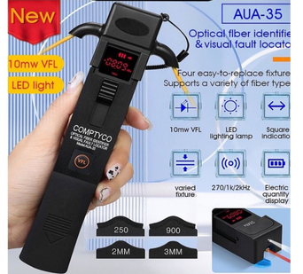 COMPTYCO AUA-35 FIBER OPTIC IDENTIFIER LIVE FIBER OPTICAL IDENTIFIER WITH BUILT IN 10MW VFL 800-1700NM SI201