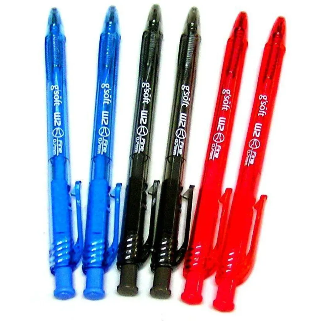 TOP W2 G-SOFT BALL PEN 0.5 0.7 1.0 BLK BL RD 1BX=25'SS