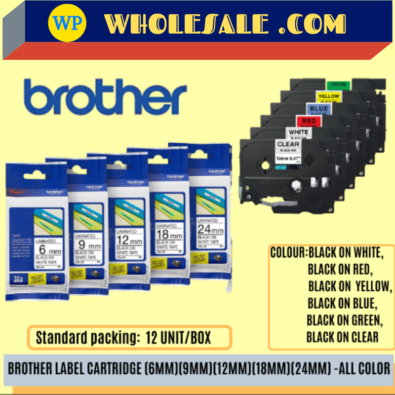 BROTHER 24 MM TZE TAPE - ALL COLOUR / Brother / BROTHER TAPE / BROTHER 24 MM TZE TAPE