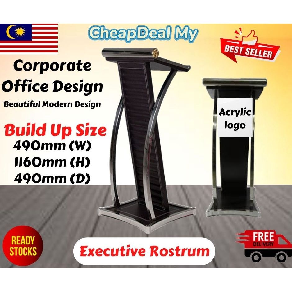 Rostrum with Acrylic Logo