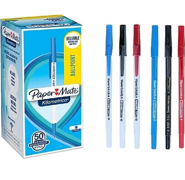 Papermate Kilometrico Ball Pen Fine 1.0mm (50Pcs/Box)