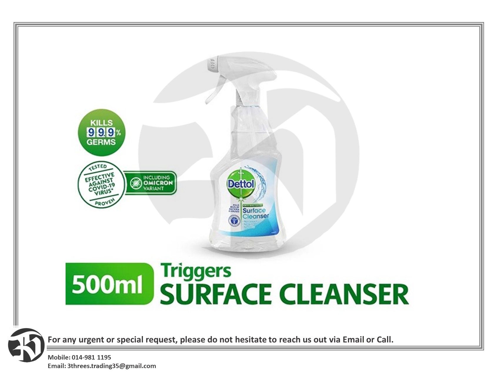 Dettol Trigger Surface Cleaner (500ml)