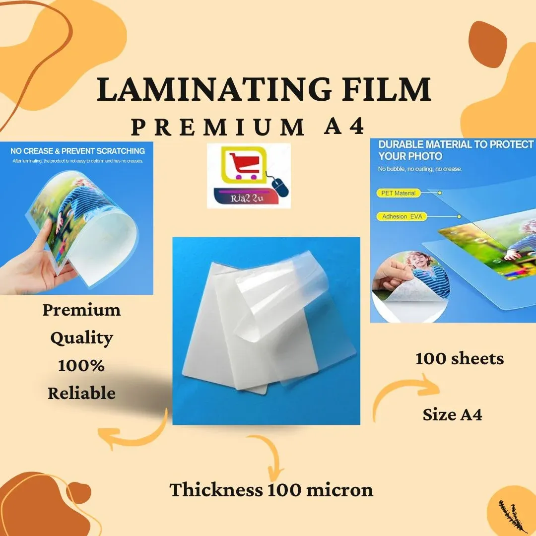 A4 Laminating Film 100mic 100pcs/Pack