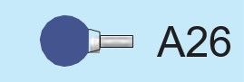 Temo 16*16*6mm Type A26 Vitrified CBN Mounted Point for Stainless Steel - 10pcs/pk