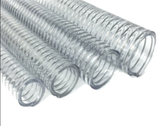 * 4" PVC CLEAR SPRING HOSE WIRE HOSE SUCTION HOSE H100-7 (1 ROLL) (10M)
