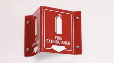 Fire Extinguisher 3D Signage V Shape 15x15cm