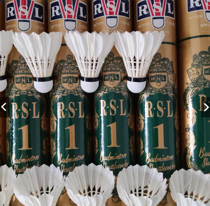 12 Pcs RSL Gold No. 1 High-Quality Goose Feather Shuttlecocks