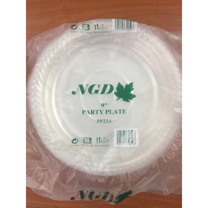 Disposable Plastic Plate 9” - 1pack/50pcs