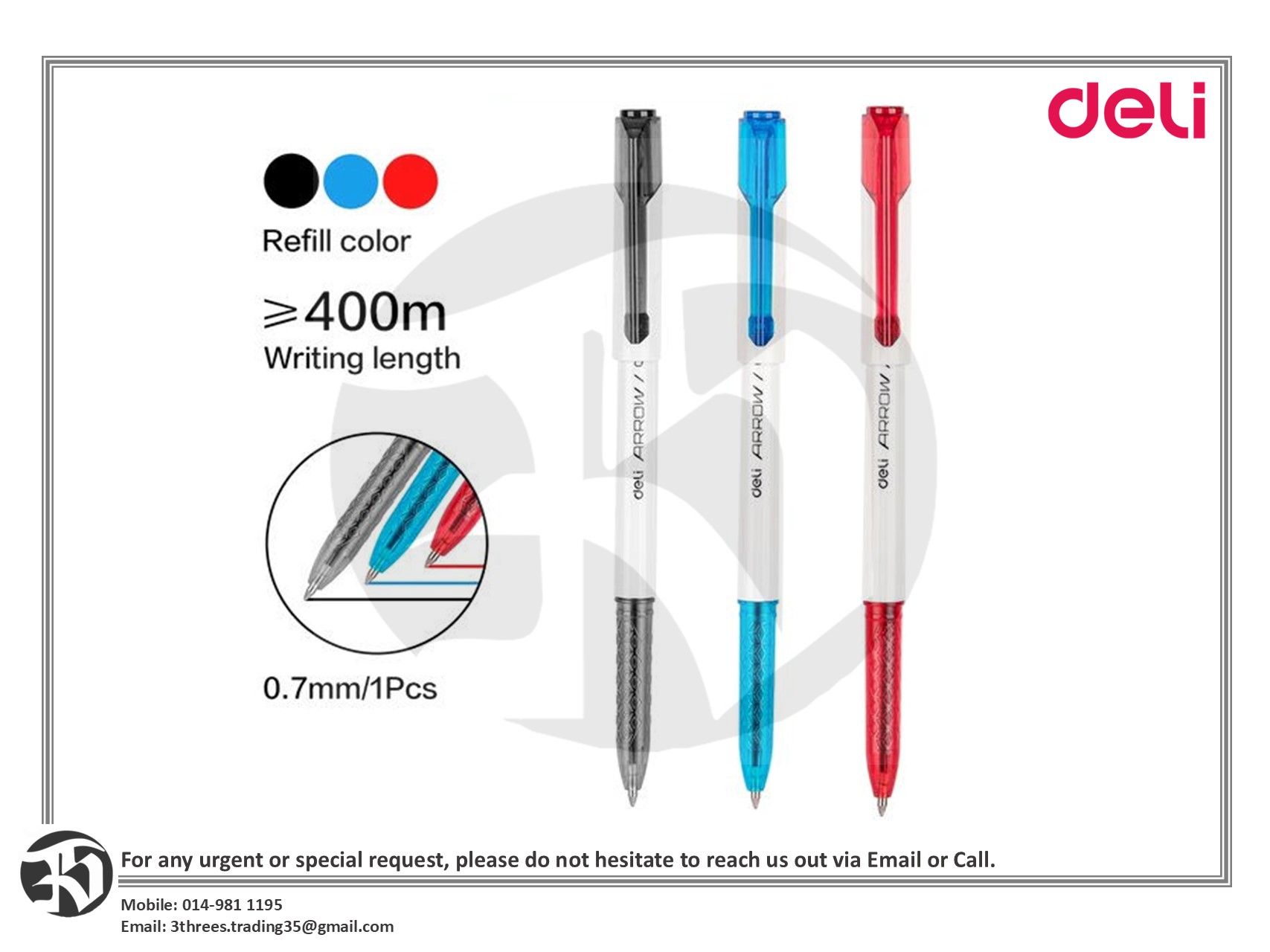 Deli Ballpoint Pen 0.7mm