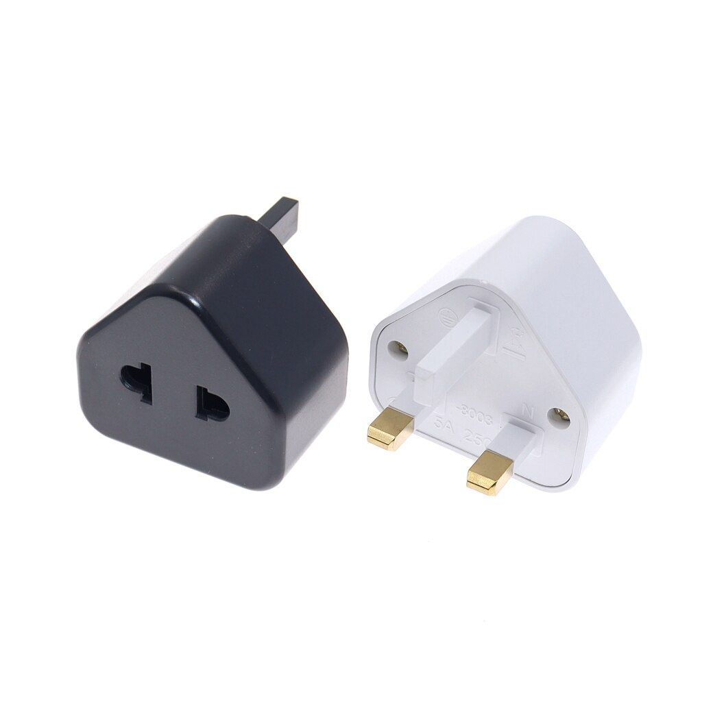 3 PIN UK TO 2 PIN EU AC UNIVERSAL ADAPTER POWER PLUG TRAVEL CONVERTER