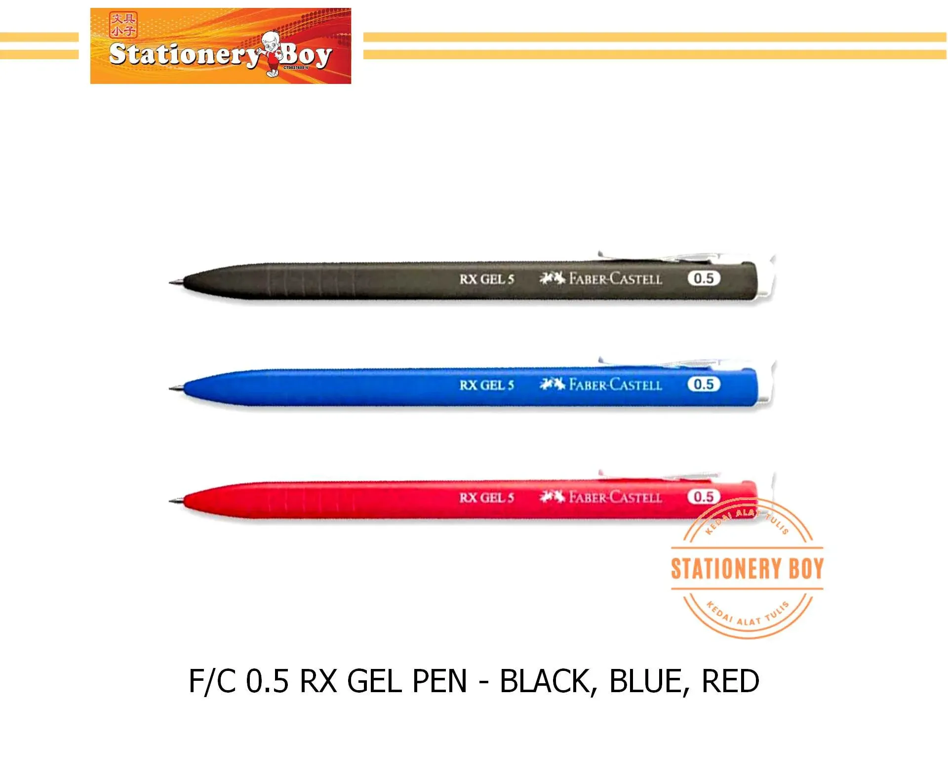 FABER-CASTELL RX Gel Pen / Pen Dakwat Gel - 0.5mm