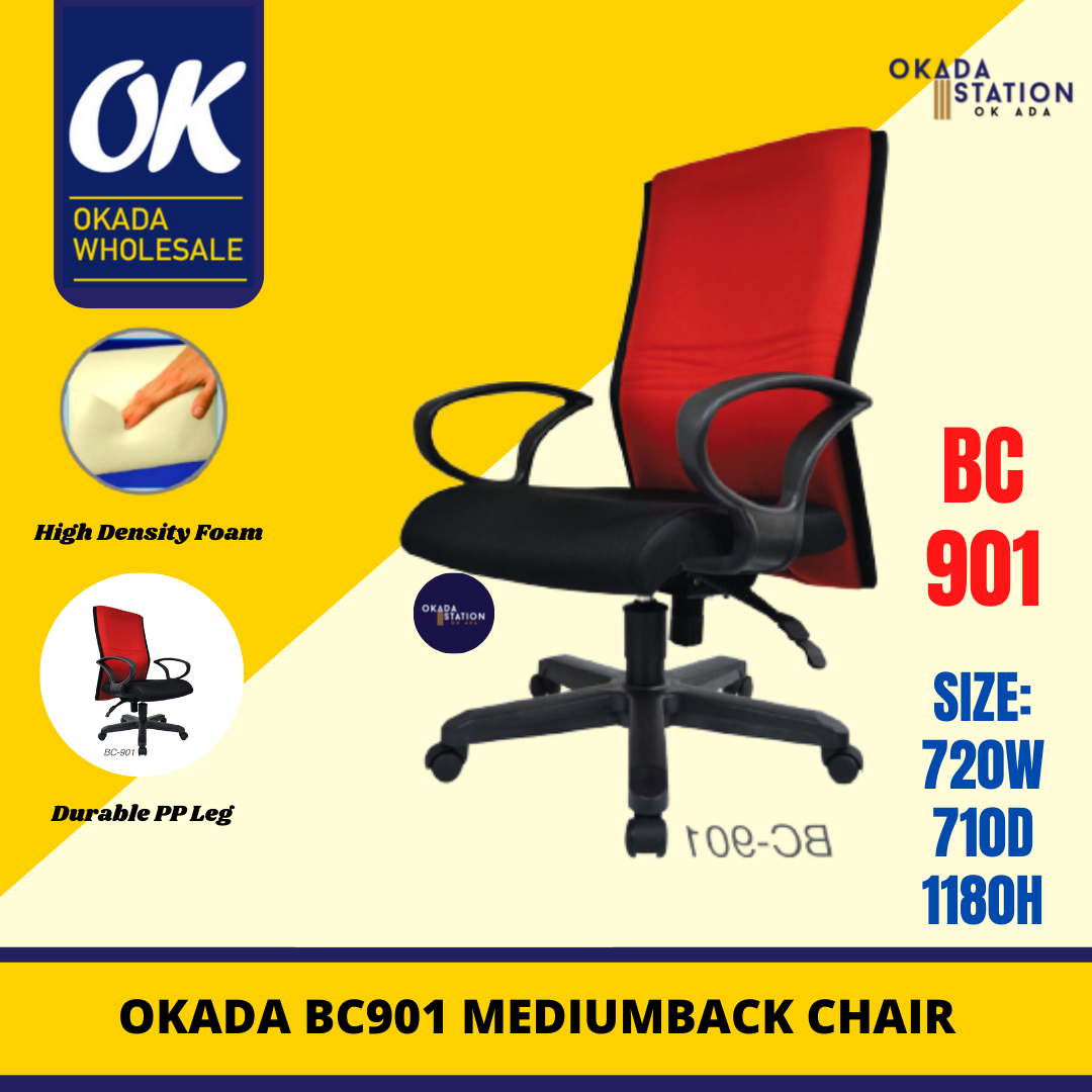Venus BC-901 ERGONOMIC MEDIUM BACK CHAIR - FABRIC / OFFICE CHAIR / FABRIC CHAIR / MEDIUM BACK CHAIR / ERGONOMIC FABRIC CHAIR / ERGONOMIC OFFICE CHAIR / BC-901 / CHAIR