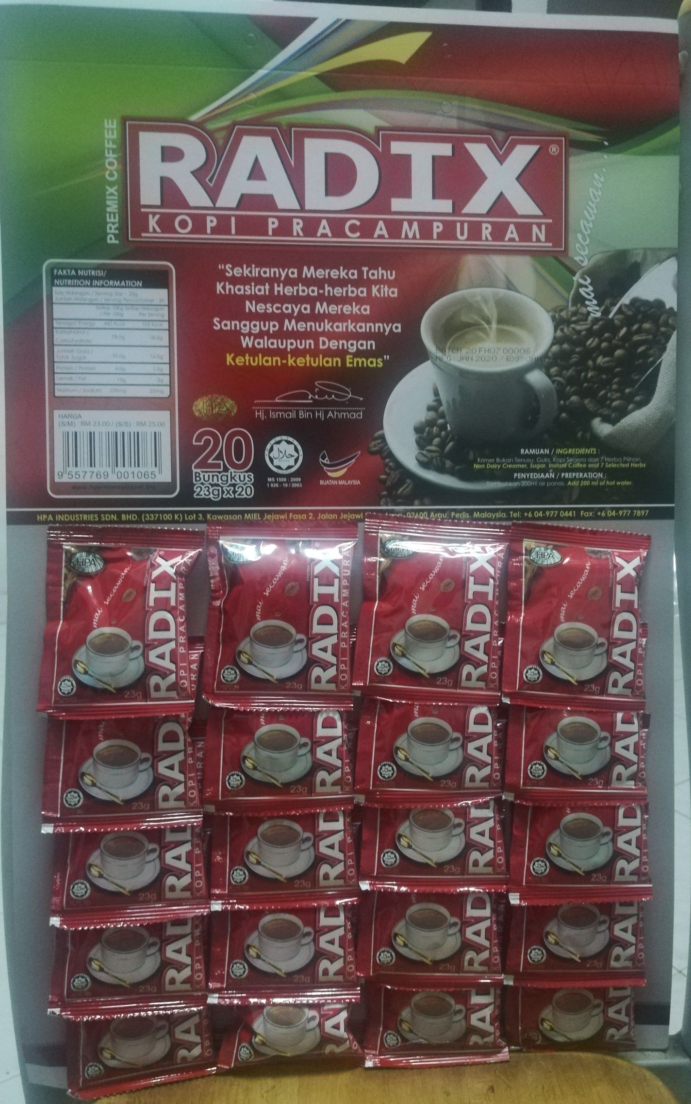Radix papan 3 in 1 20 sachets
