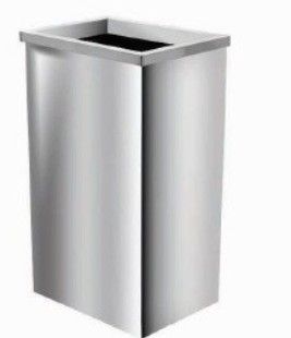 VIP STAINLESS STEEL RECTANGULAR BIN C/W OPEN TOP (SS111OT‐4IN1)