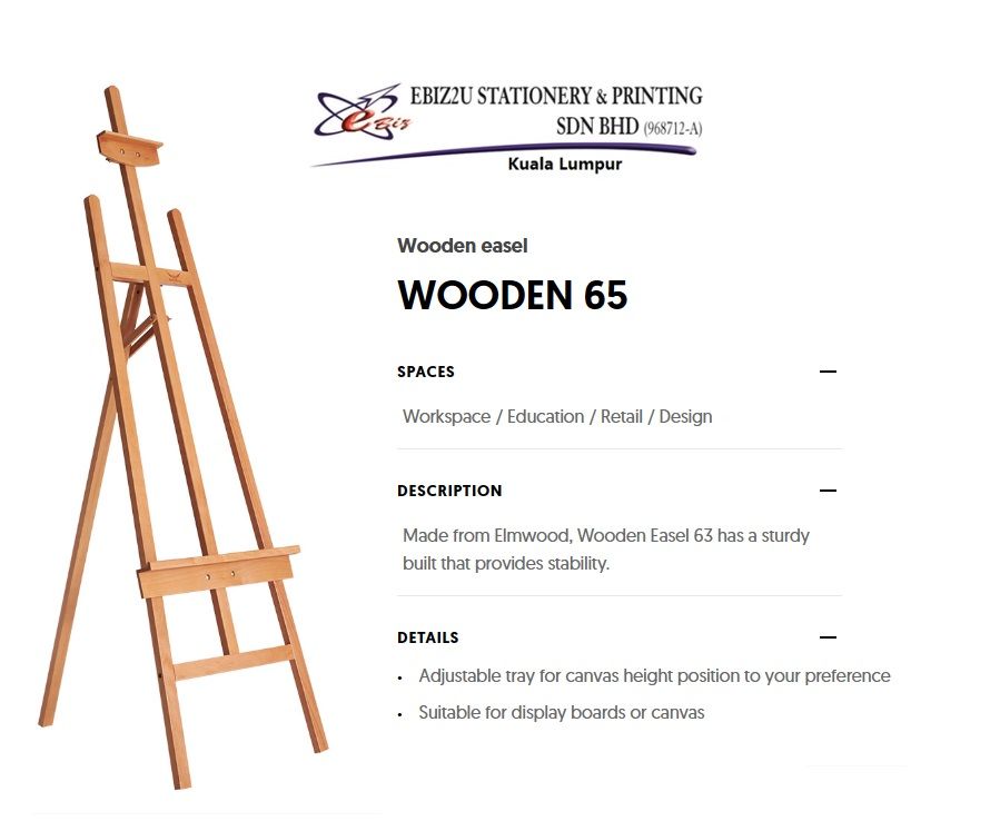 WRITEBEST Wooden Easel Stand (Wooden Easel 65)