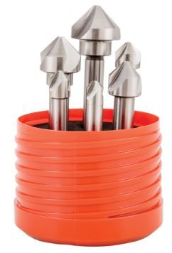 Sherwood Countersink Set, Countersink, Straight Shank, Set of 6, Cobalt High Speed Steel, Bright SHR0209010A