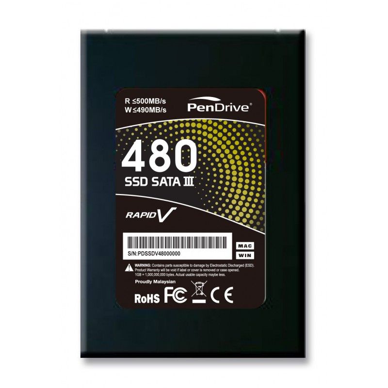 Genuine Malaysia Pendrive Warranty - PENDRIVE RAPID V SATA 2.5" 480GB SSD