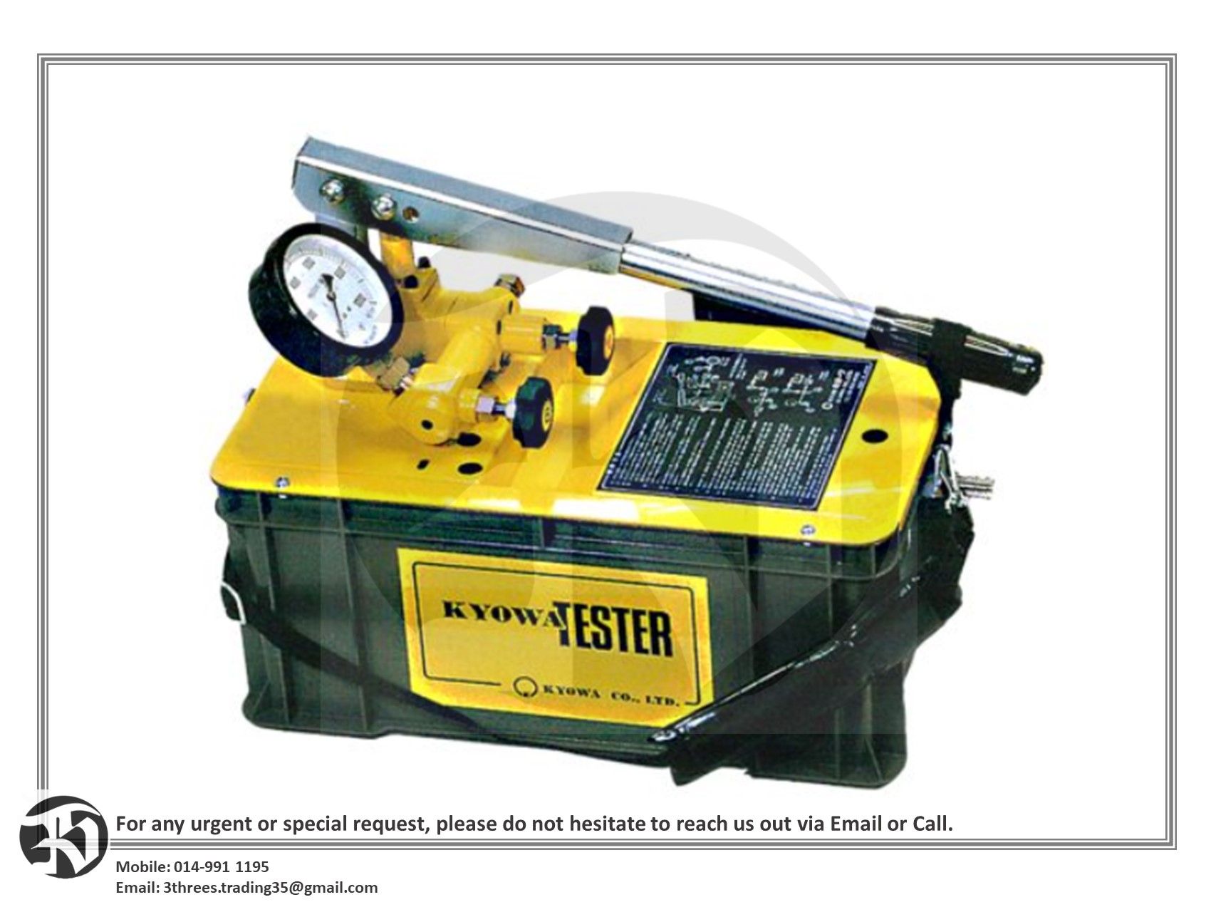 KYOWA- Hydraulic Pressure Test Pump (T-300NDX / T-500NDX / T-1000NDX)