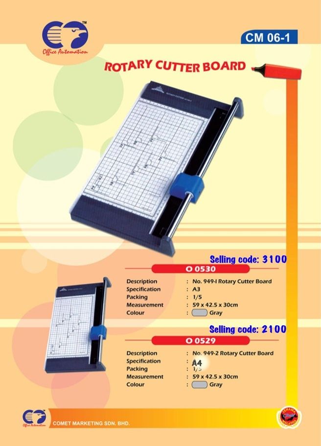 Okada A3 ROTARY CUTTER BOARD / ROTARY TRIMMER / TRIMMER / PAPER TRIMMER