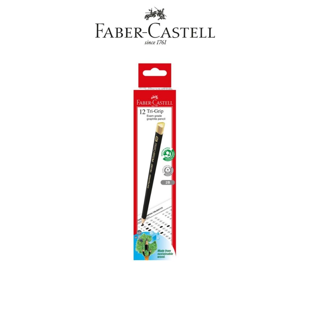 Faber-Castell Tri-Grip 2B Gold Pencil (Box of 12)