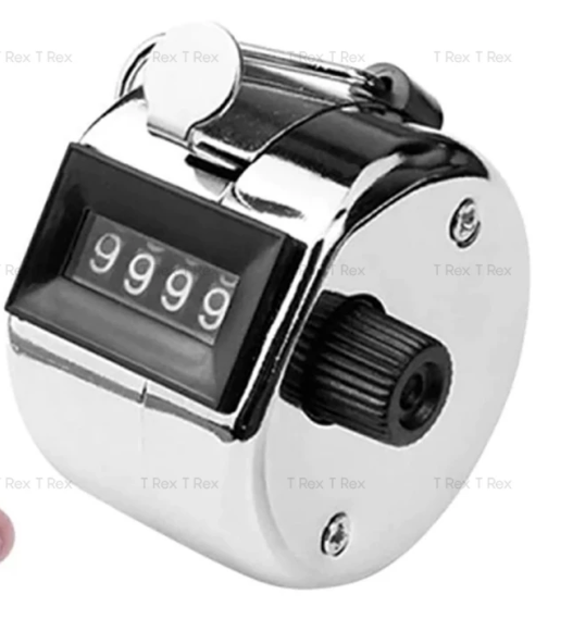 Metal Tally Counter Handheld Clicker 4 Digit Number