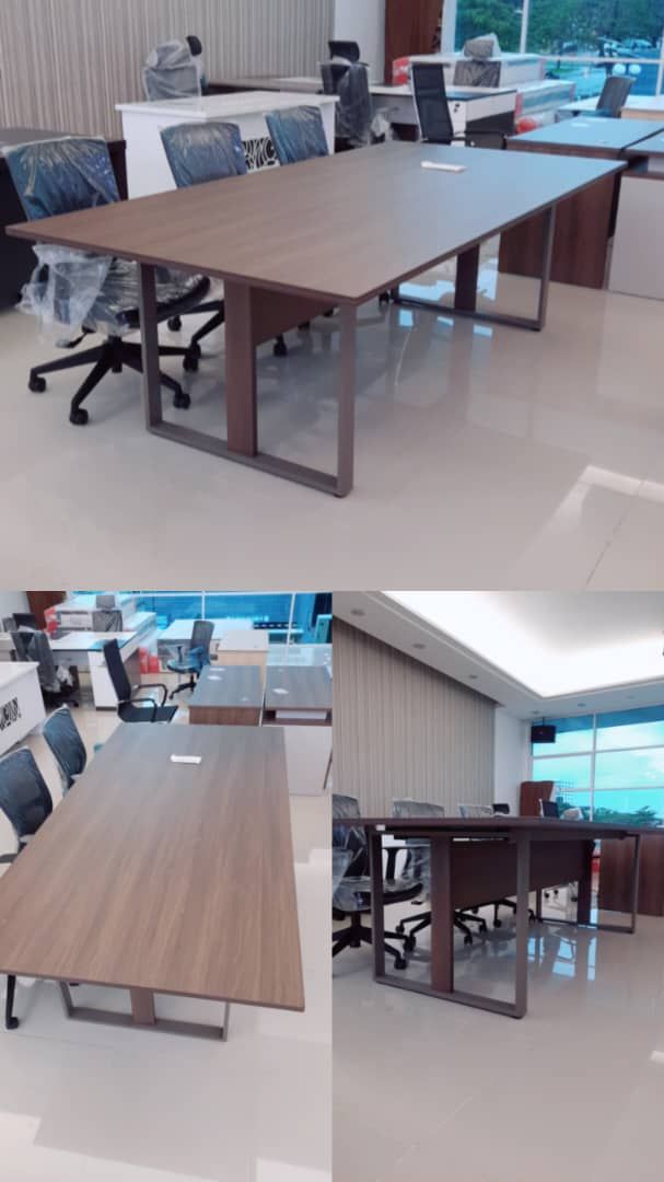 *2400MM x 1200MM x 750MM MEETING TABLE COME WITH 9 CHAIRS (WITH VARIANTS OF ADDITIONAL ITEM)