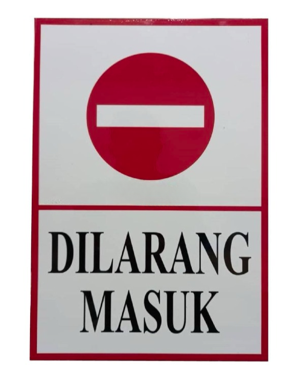 ACRYLIC SIGNAGE: BAHAYA VOLTAN TINGGI / DILARANG MASUK_SIZE: H14" x W10"