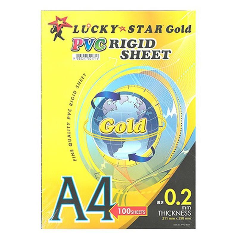 LUCKY STAR BINDING COVER/RIGID SHEET-PVC A4