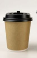 Paper Cup Double Wall With Lid 8oz