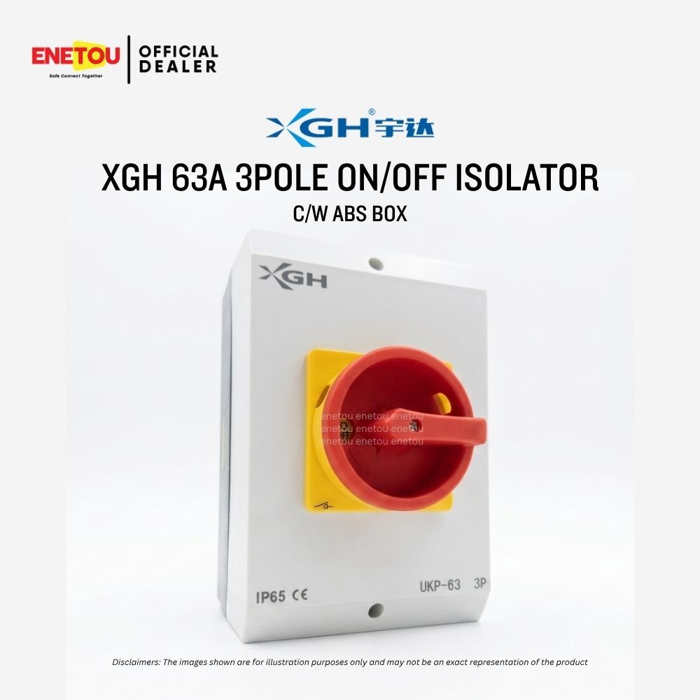 XGH 63A 3POLE ON/OFF ISOLATOR C/W ABS BOX