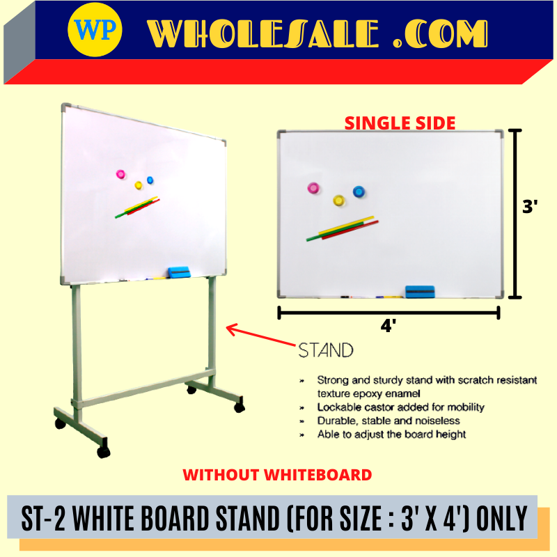 ST-2 WHITE BAORD STAND FOR SIZE: 3' X 4' (WITHOUT WHITEBOARD)