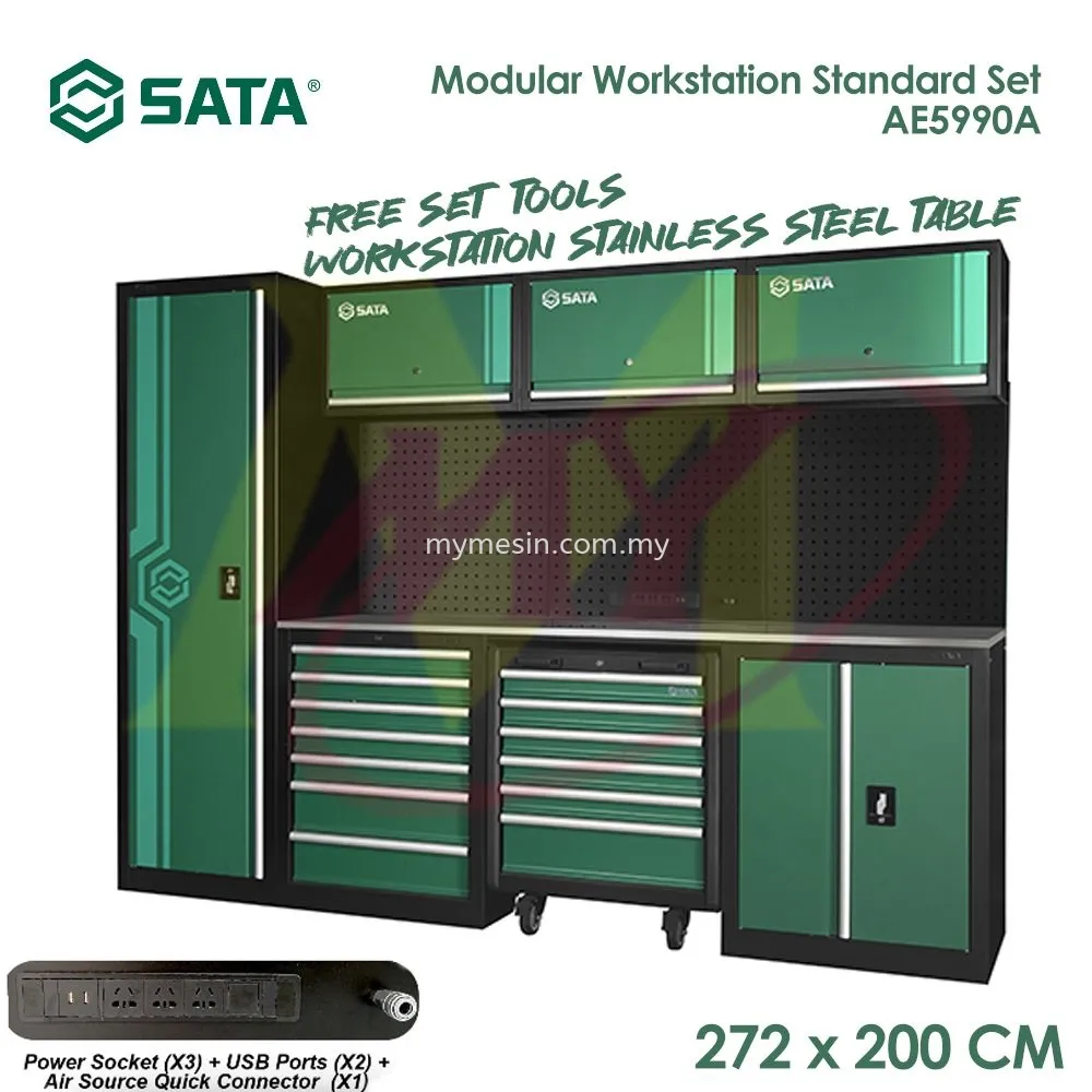 Sata STAINLESS STEEL WORK TABLE FOR 2 CABINET
