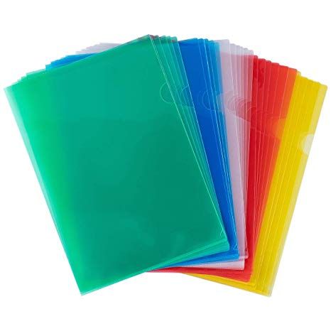 A4 - Colour Plastic Clear Folder