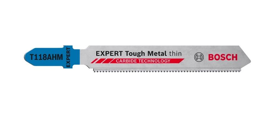 BOSCH EXPERT TOUGH METAL THIN T118AHM JIGSAW BLADE, 3 PCS (2608900561)