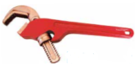 Temo 350mm Safety Offset Handle Hex Pipe Wrench - Al-Br