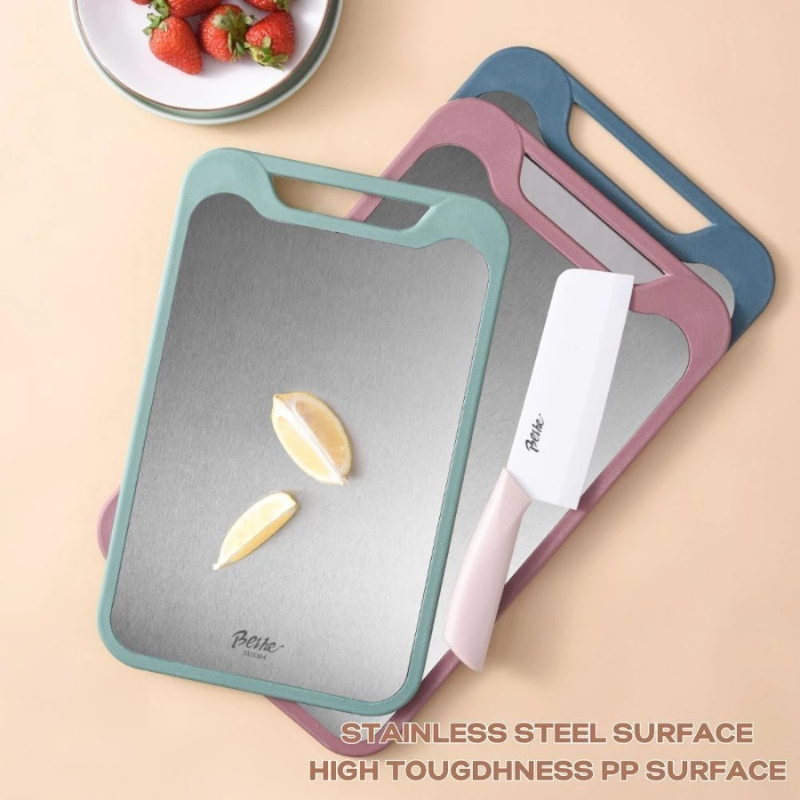 OEM Kitchen Chopping Board Stainless Steel Cutting Board Antibacterial Fruit Vegetable Board Double Sided