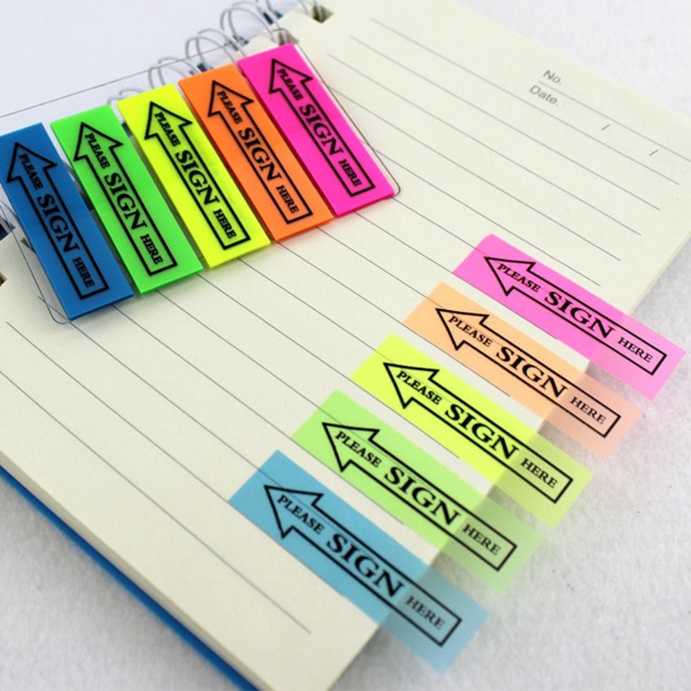 SELF ADHESIVE STICKY NOTES-"PLEASE SIGN HERE'