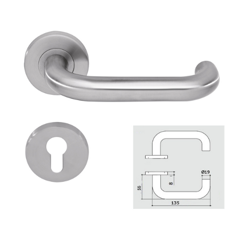 Metech SUS Lever Handle (LH)